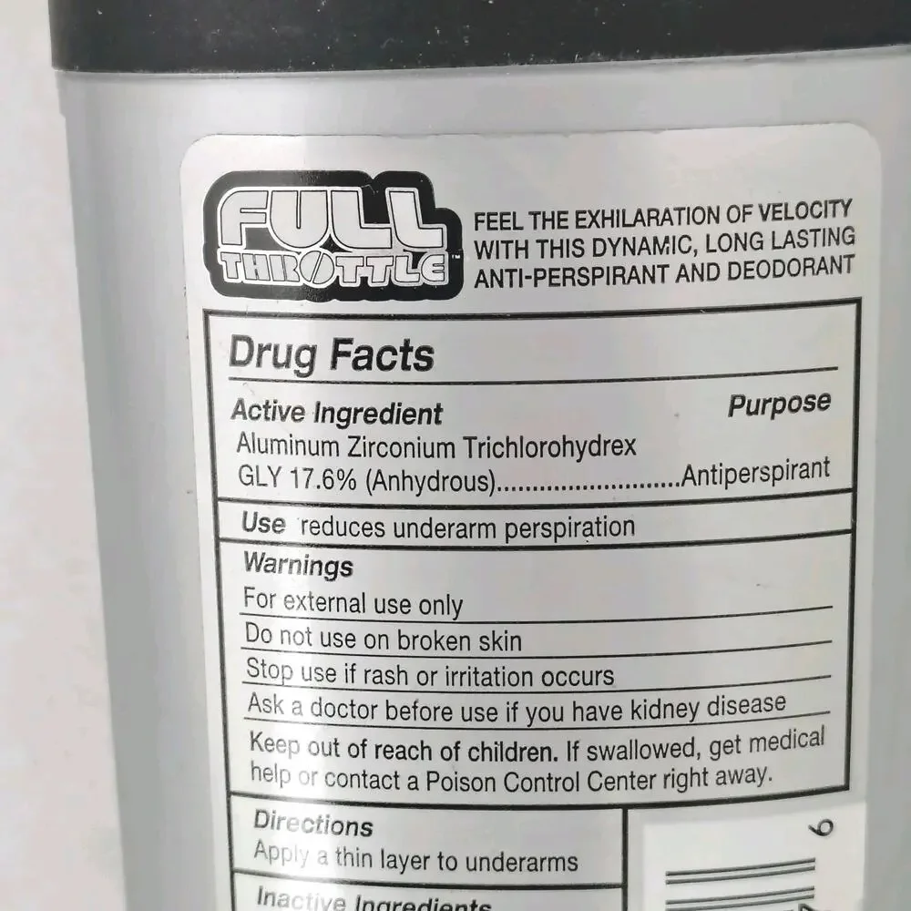 Full Throttle Velocity Mens Anti-Perspirant Deodorant OC Choppers 2.5oz New Read